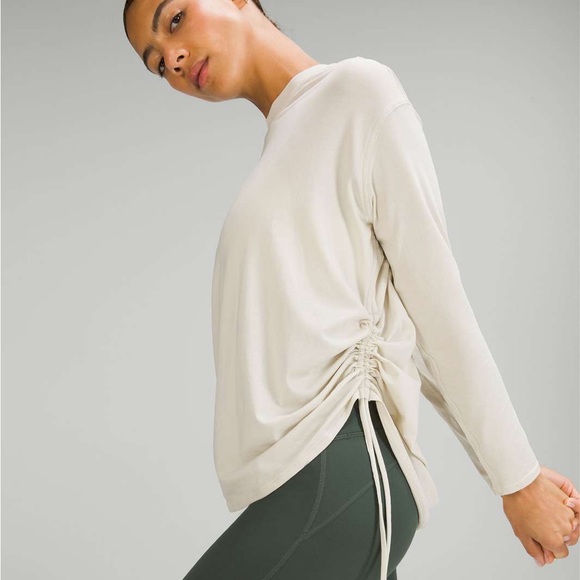 Lululemon Pima Cotton Side Cinch Long Sleeve Top - Picture 7 of 8